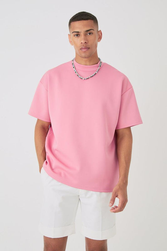 Minimalist Baby Pink Drop Shoulder T-Shirt β Unisex Streetwear