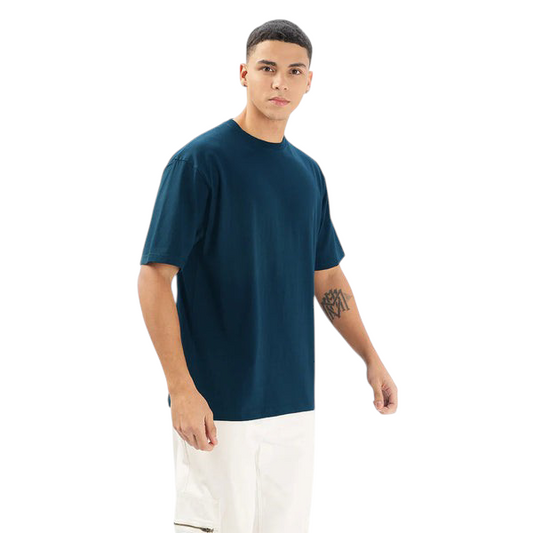 Minimalist Petrol Drop Shoulder T-Shirt β Unisex Streetwear
