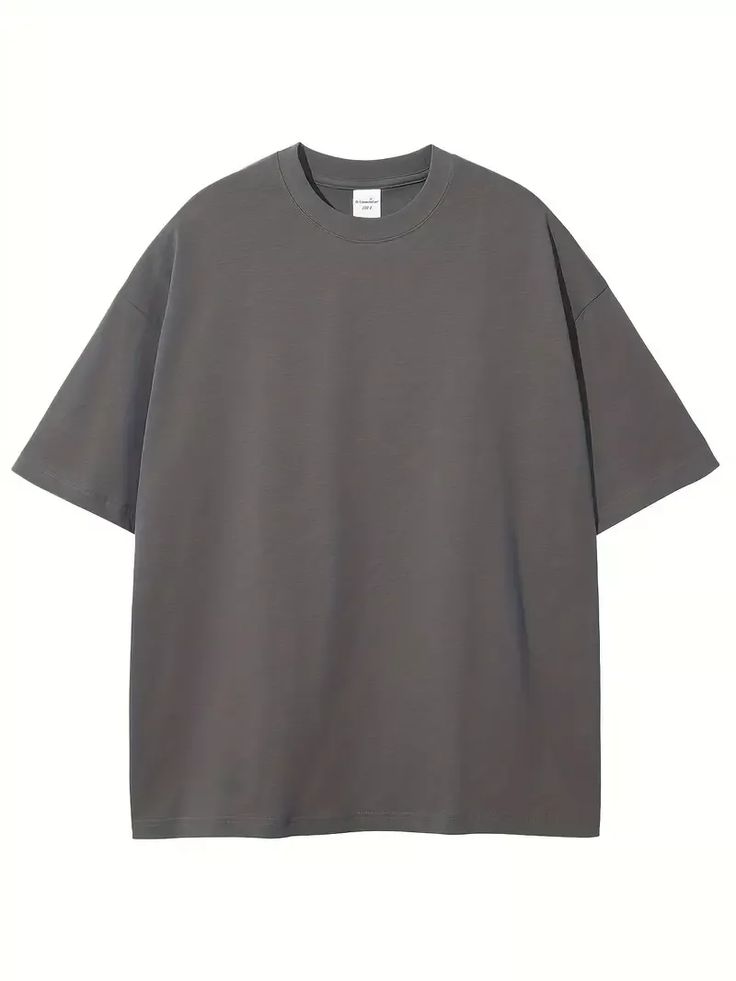 Minimalist Gray Drop Shoulder  T-Shirt – Unisex Streetwear