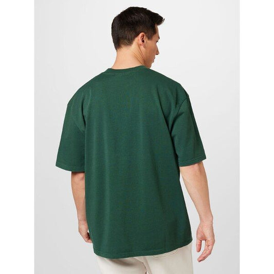 Minimalist Bottle Green Drop Shoulder Oversized T-Shirt – Unisex Streetwear